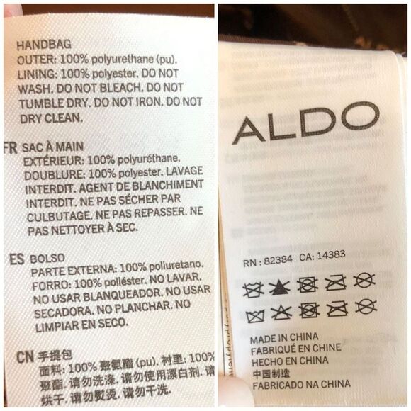 ALDO - EUC Brown Faux Leather Zippered-Top Shoulder Tote. Tailored & Structured - Picture 9 of 14